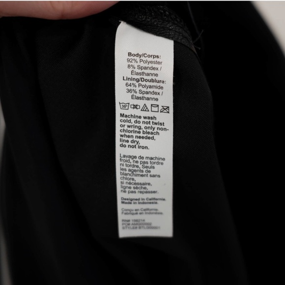 Honey love Just Like Leather Leggings Black Ankle Zip Shaping Smoothing F. - Picture 11 of 13